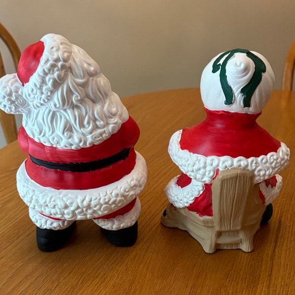Atlantic Molds Festive Santa and Mrs. Claus Figurine Set - Red and White - Picture 2 of 2